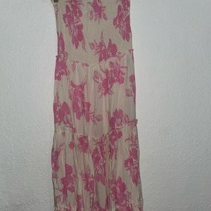 Pink and Cream Maxi Dress